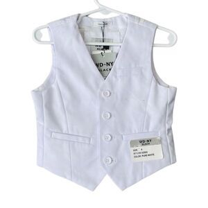 WD NY Suit Vest White Sleeveless Toddler